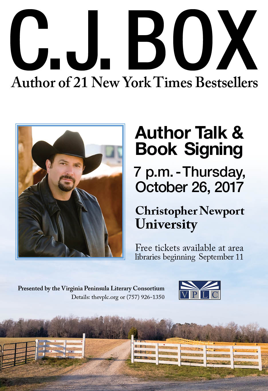 C.J. Box Author Talk - Poster